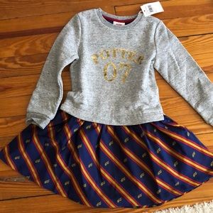 NWT Boden Harry Potter gray marl/sequin dress
